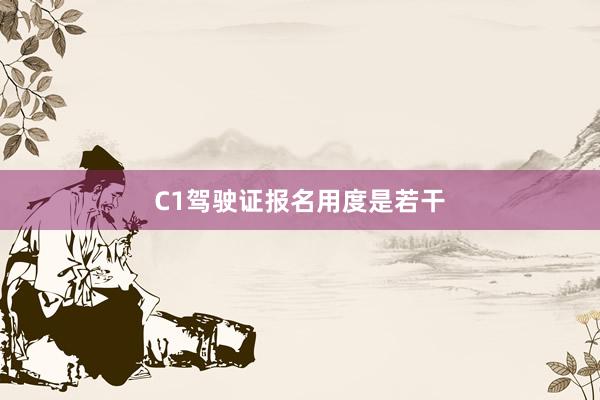 C1驾驶证报名用度是若干