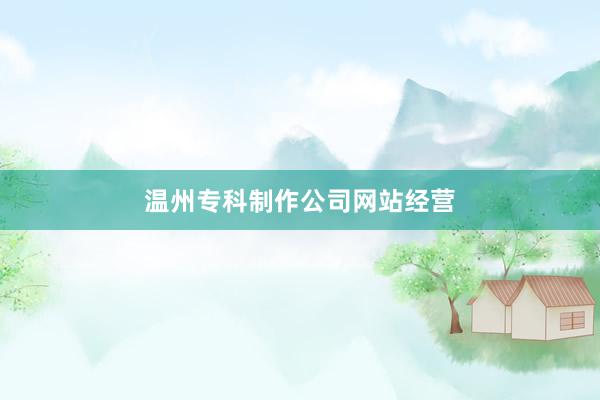 温州专科制作公司网站经营