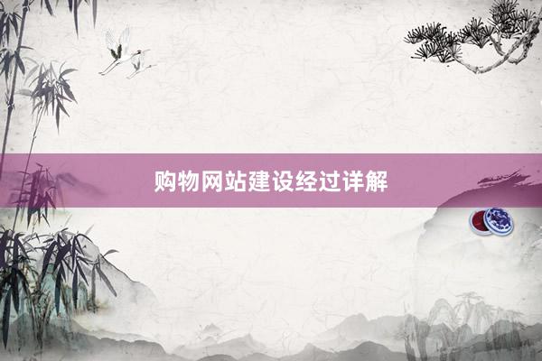 购物网站建设经过详解