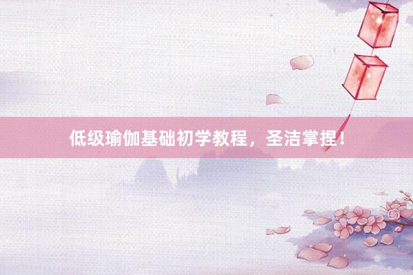 低级瑜伽基础初学教程，圣洁掌捏！